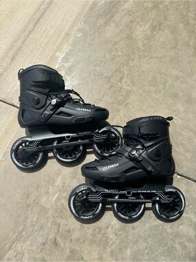 Element Black Inline Speed Skates - High-Performance 3-Wheel Setup